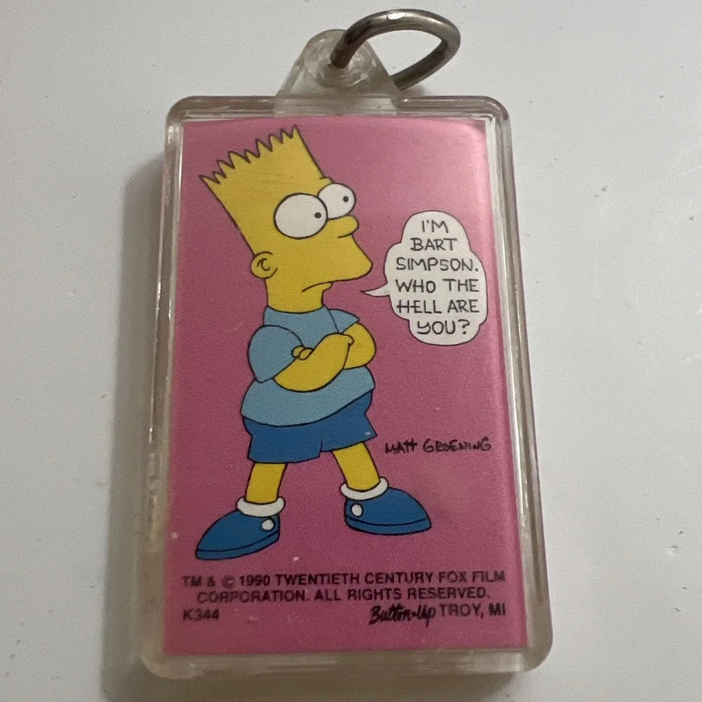 BART Simpson The Simpsons Keychain. I'm BART Simpson Who The H*** Are‎ You ?